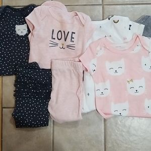 Baby girl size 3M lot - 7 pieces